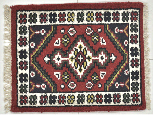 Design No.: 2 |  Quality: Rajpur Pusti | Colour: Red/Cream